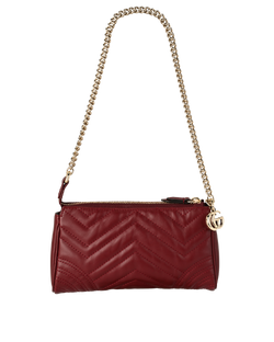 Marmont Small Shoulder, Leather, Rosso Ancora Red, 493075, DB, 3*